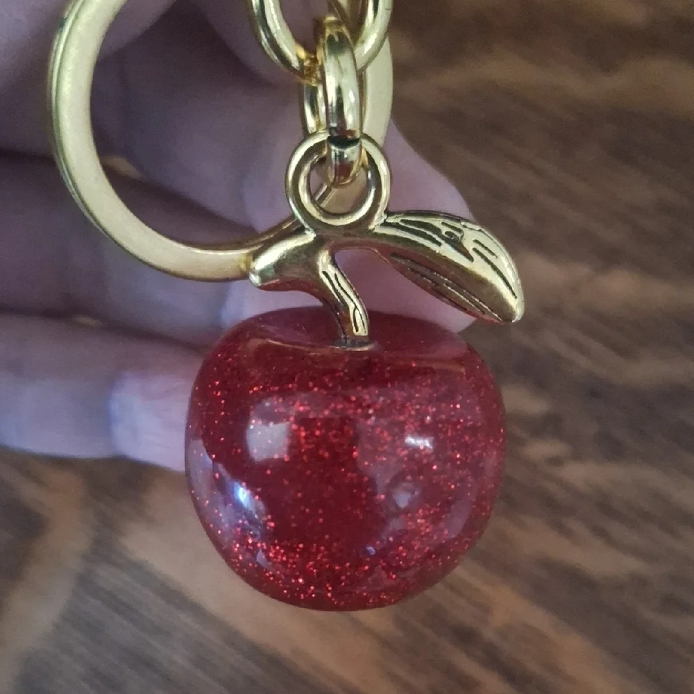Sparkle Red Apple Handbag Charm/keychain/Backpack Charm